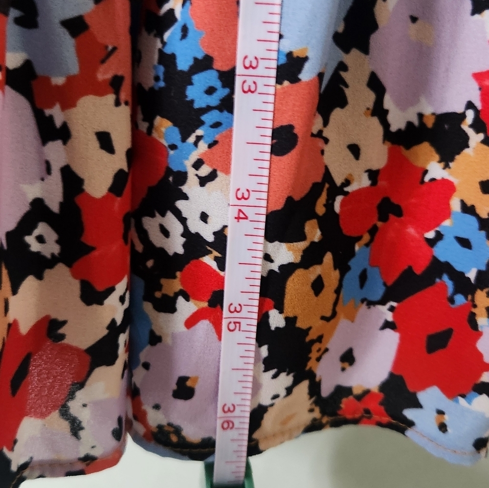Rebecca Minkoff Floral Red Multicolor Mini Dress Sz S - Picture 5 of 6